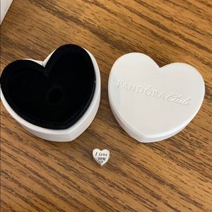 “ I love you” heart shaped pandora bracelet charm